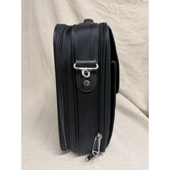 Samsonite Laptop Bag Briefcase 16” Black Soft Case Expandable Travel Work Bag - Picture 3 of 16